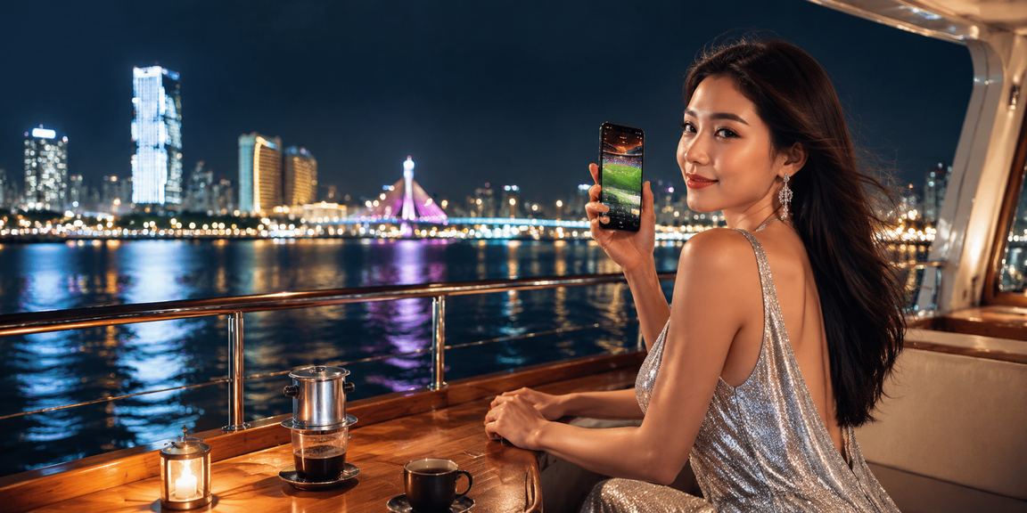 Người dùng tại Đà Nẵng thư giãn thưởng thức cà phê và chơi casino trên điện thoại