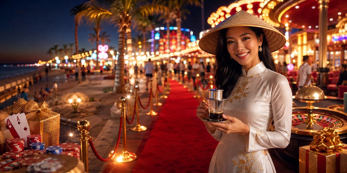Người chơi tại Mũi Né thưởng thức cà phê và giải trí casino trực tuyến trên điện thoại
