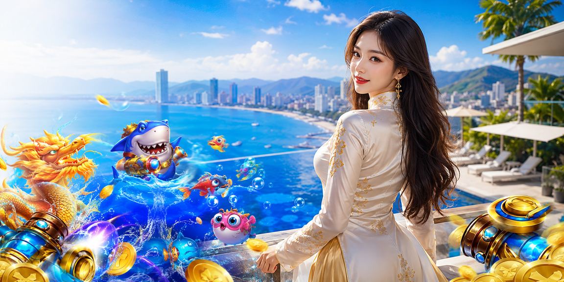 Người phụ nữ mặc áo dài tại Nha Trang thưởng thức trò chơi bắn cá trực tuyến